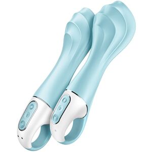 Satisfyer Air Pump Vibrator 5+ vibrator med en lyseblå pumpe