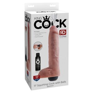 King Cock Dildo 11´´ Squirting Cock With Balls