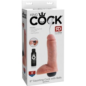 King Cock Dildo 8´´ Squirting Cock With Balls