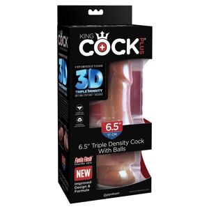 King Cock Plus Dildo 6.5´´ Triple Density Cock With Balls
