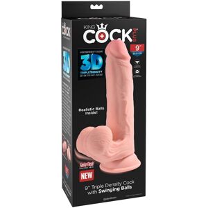 King Cock Plus Dildo 9´´ Triple Density Cock With Swinging Balls