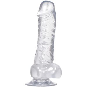 You2Toys Crystal Clear: Dong with Suctioncup, 18 cm Transparent