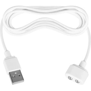 Satisfyer: Magnetisk USB-kabel, 1 meter Vit