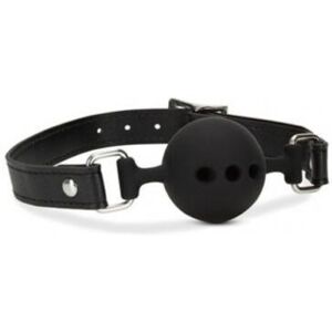 Noir - Breathable Silicone Ball Gag - Black