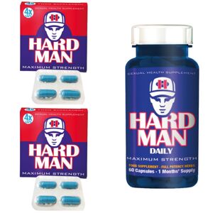 Gold Max Erektionshjälp Paket 9 - Hard Man + Hard Man Daily - spara 16%