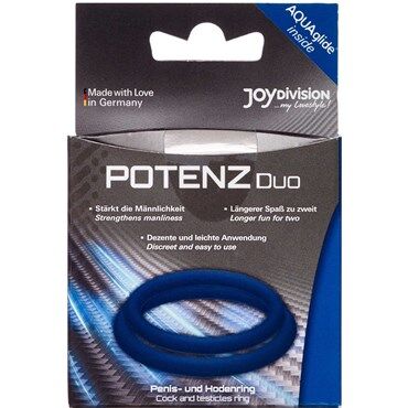 Potenz Duo Penisring medium, bl Medicinsk udstyr 2 stk