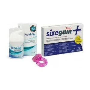 SizeGain Plus 30comp + Provirilia 50ml + anillo vibrador de regalo