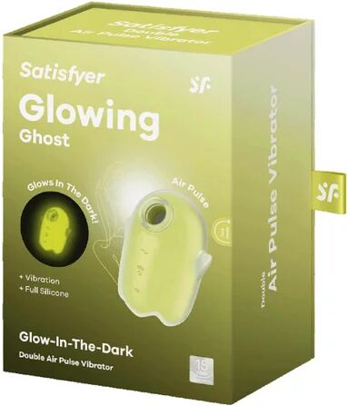 SATISFYER Glowing Ghost Double Air Pulse Vibrator Yellow 1ud