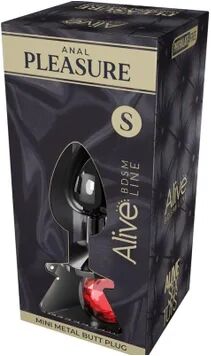 Alive Anal Pleasure Mini Plug Metal Rojo Talla S 1ud