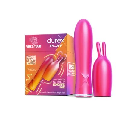 Durex Play Vibe & Tease Conejito Vibrador 2 en 1
