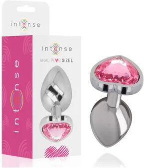 INTENSE Anal Plug Corazón Cristal Rosa Talla L 1ud