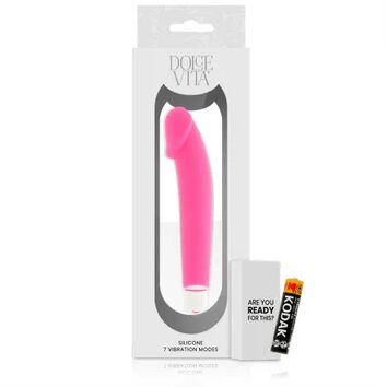 DOLCE VITA Realistic Vibrador Silicona Rosa 1ud