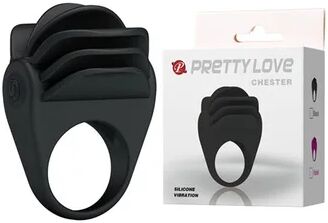 Pretty love Chester Anillo Vibrador Negro 1ud