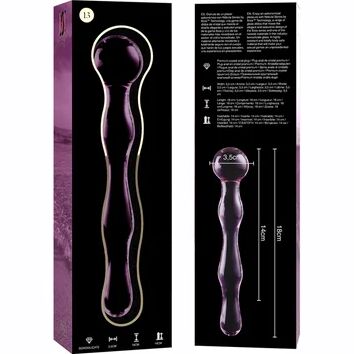 Ibiza Nebula Modelo 13 Dildo Cristal Rosa 18x3,5cm 1ud