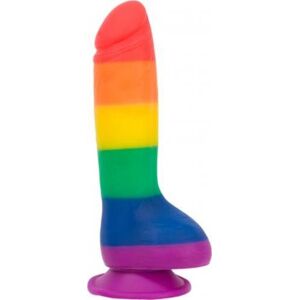 Godemiché arc-en-ciel Justin en silicone - 20 cm