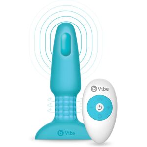 B-vibe Rimming Remote Control Plug 2 Teal Bleu