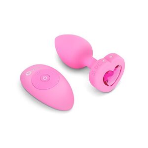 B-vibe Plug Anal Vibrant Coeur S/M Pink