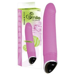SMILE Vibromasseur Smile Happy rose en silicone - 7 vitesses
