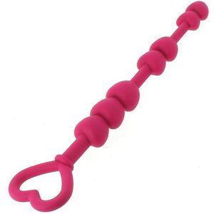 Sans Packaging Stimulateur anal rose 100 % silicone - 21 cm