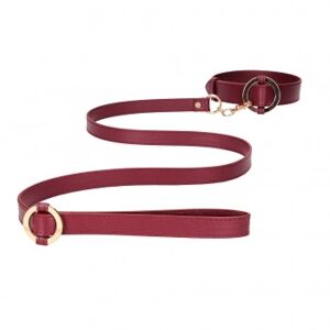 Ouch! Collier et Laisse Halo - Couleur : Bordeaux