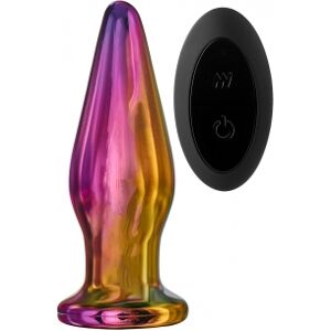 Plug Anal en Verre Vibrant Télécommandé Tapered Glamour Glass