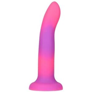 Dildo Ventouse Phosphorescent Rave 20,3 cm - Couleur : Rose