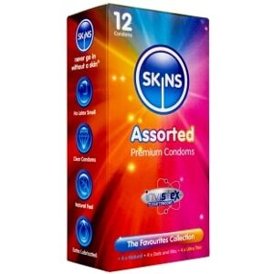 Préservatifs Skins Assortiment Boîte de 12