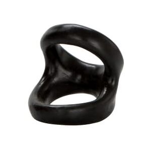 Double Cockring Snug Tugger - Couleur : Noir