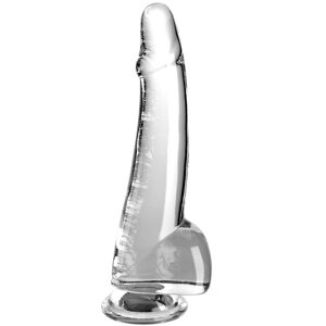 King Cock - Clear Dildo Con Testicoli 19 Cm Trasparente