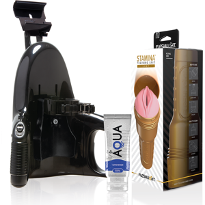 Fleshlight - Unit Di Allenamento Pink Lady Stamina + Lancio Universale + Lubrificante Aqua Qualità 50 Ml