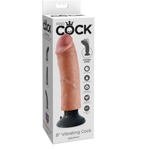 King Cock - Dildo Vibratore 20.32 Cm Naturale
