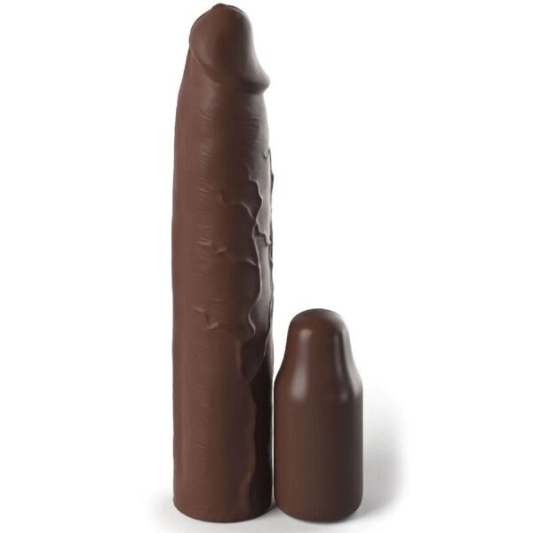 fantasy x-tensions fantasy x- tensions - pipedreams sleeve 22,86 cm + 7,62 cm plug brown