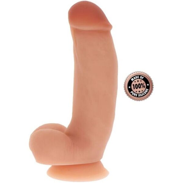 get real - dildo in silicone 18 cm con palle in pelle