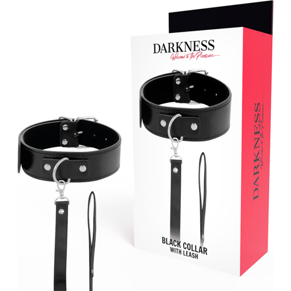 darkness bondage darkness - collana postura con catena in pelle