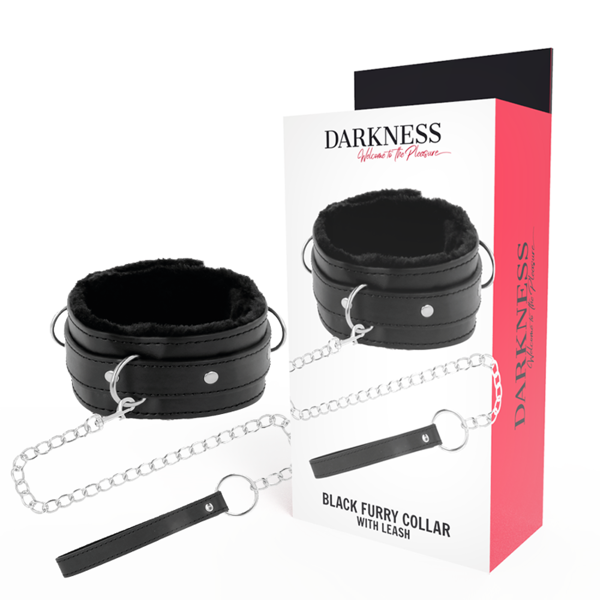 darkness bondage darkness - collana per postura confortevole con catena in pelle