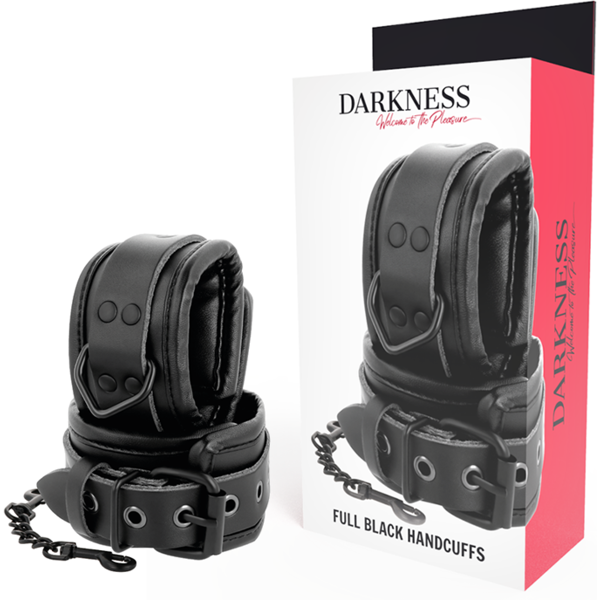 darkness bondage darkness - manette regolabili in pelle nera