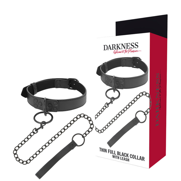 darkness bondage darkness - collana nera con catena