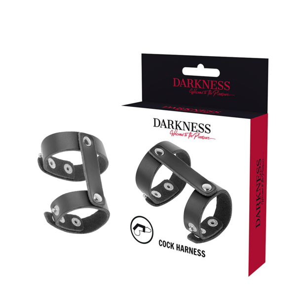 darkness bondage darkness - anello regolabile per e testicoli in pelle