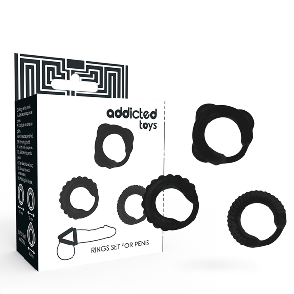 addicted toys - set c-ring nero