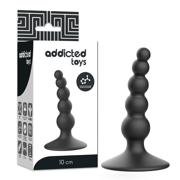 addicted toys - plug sessuale anale 10 cm nero