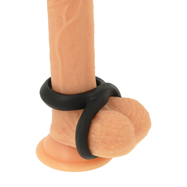 powering - anello per pene e testicoli super flessibile e resistente pr12 nero