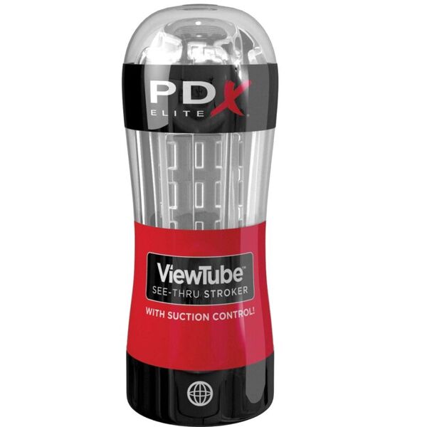 pdx elite - stroker viewtube control aspirazione trasparente