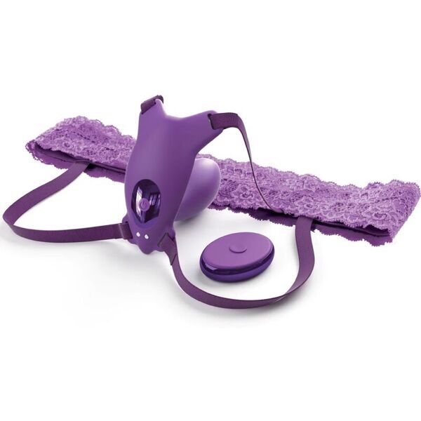 fantasy for her - pettorina g-spot butterfly con vibratore, ricaricabile e telecomando viola