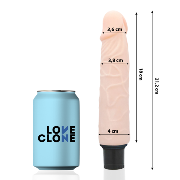 loveclone - vibratore autolubrificante finn 21.2 cm -o- 3.8 cm