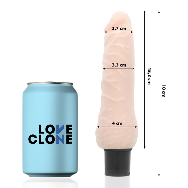 loveclone - vibratore autolubrificante sven 18.5 cm -o- 3.3 cm