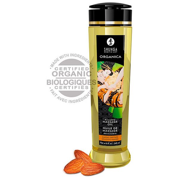 shunga oils shunga - olio da massaggio alle mandorle biologico 240 ml