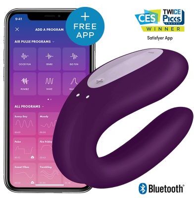 SATISFYER Double Joy Purple