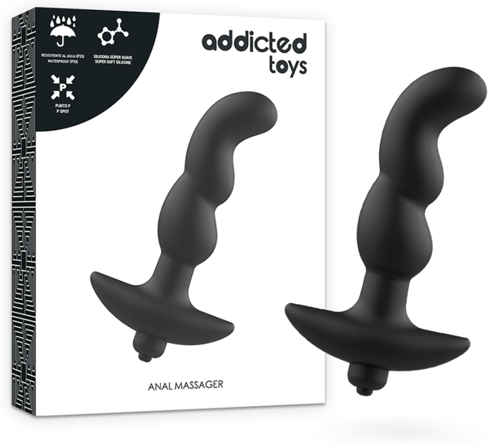 Addicted Toys - Massaggiatore Anale Con Vibrazione Nera Modello 2