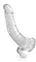 Pure Dildo Ventosa Jelly con Testicoli Trasparente XL