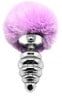 Alive Plug Anale Coda di Coniglio Fluffy Twist L Rosa